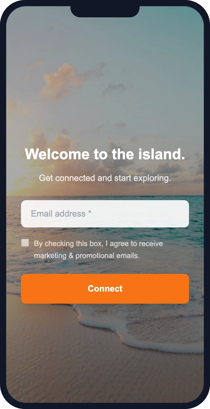 Branded WiFi login page