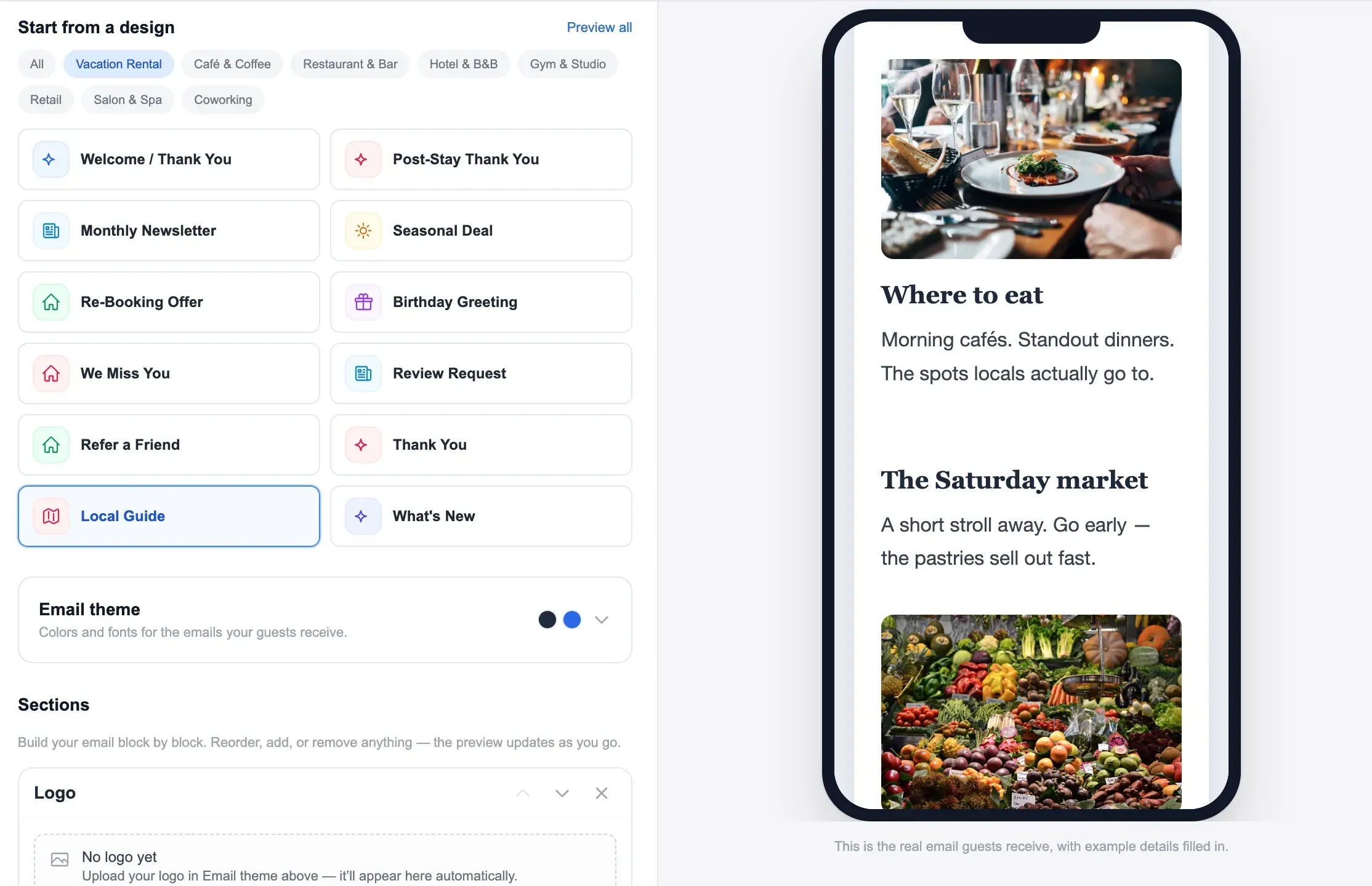 Email campaign builder — promotions and loyalty offers